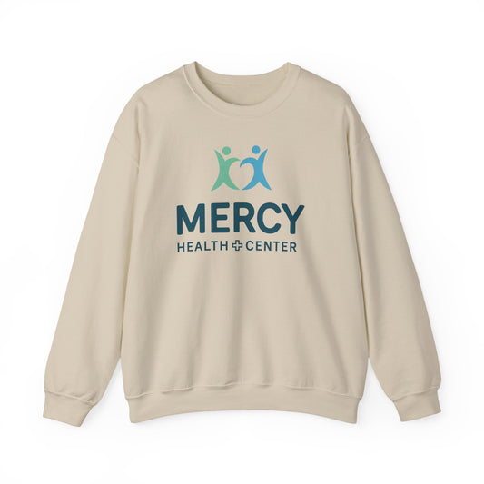 Mercy Health Center Logo Sweatshirt — Cozy Medical Clinic Crewneck