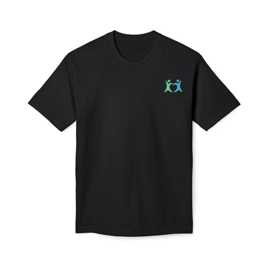 Design on back - Christian Cross T-Shirt — "Blessed are the merciful" Matthew 5:7 Faith Tee