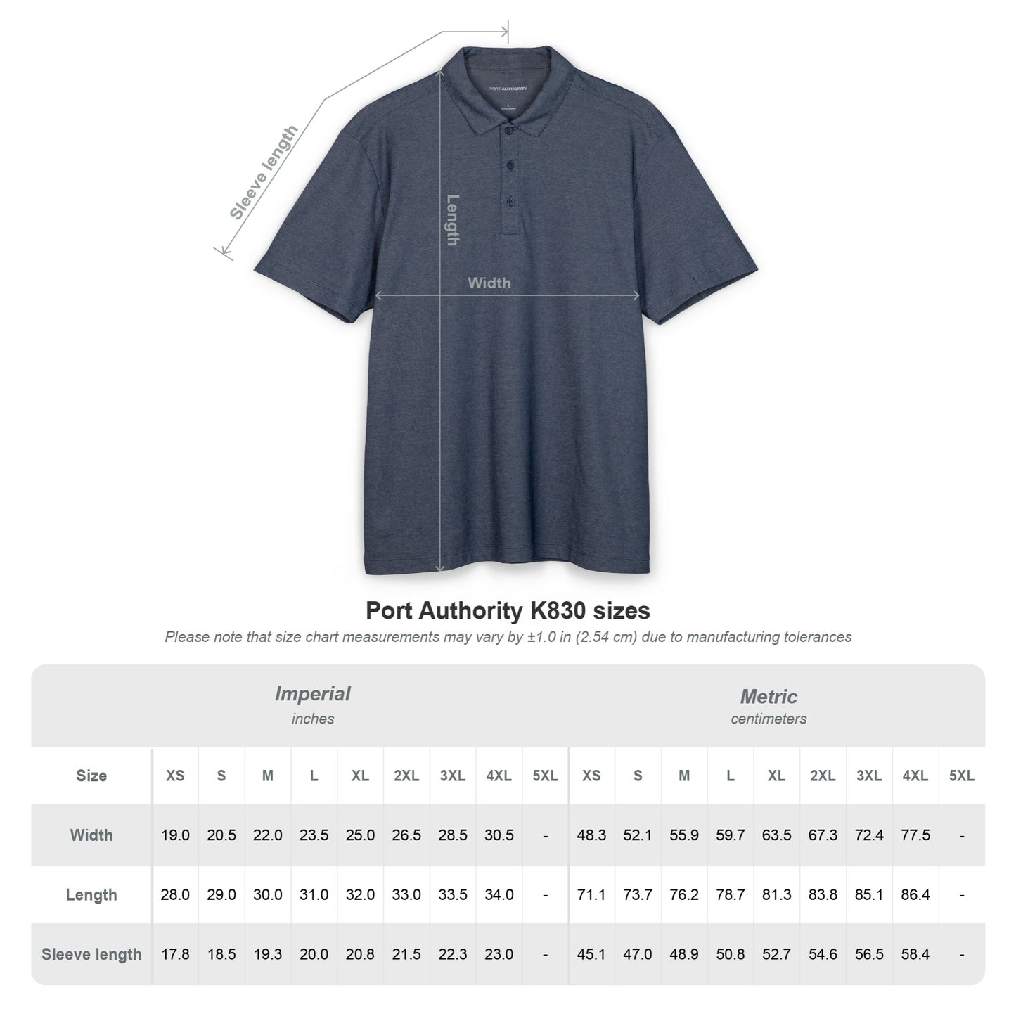 Men's Charcoal Embroidered Polo