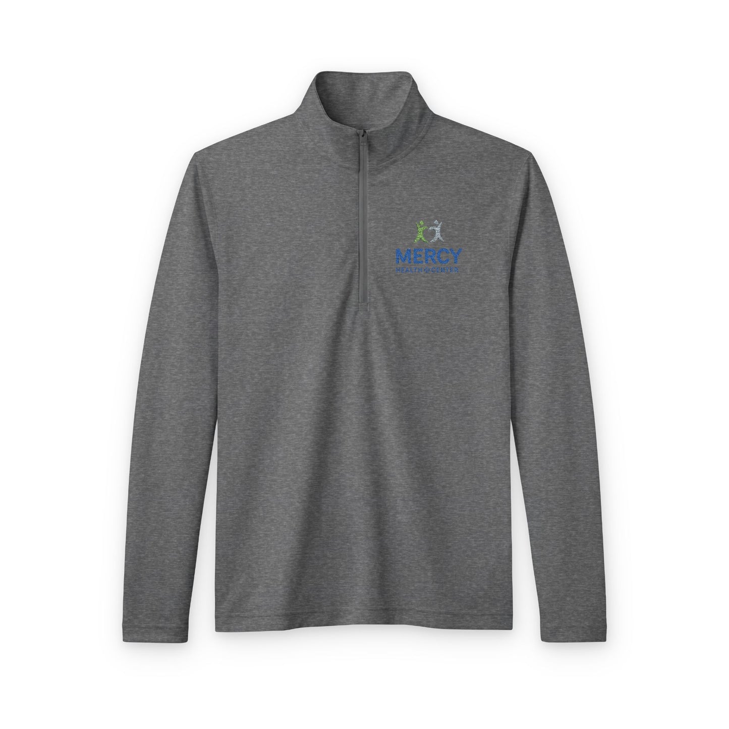 Men's Quarter-Zip Pullover — 'Adventure Awaits' Embroidered Performance Top