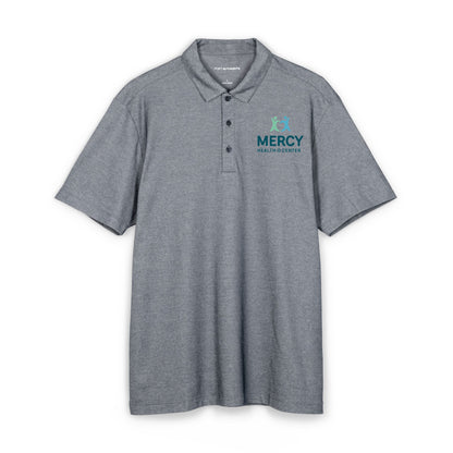 Men's Charcoal Embroidered Polo