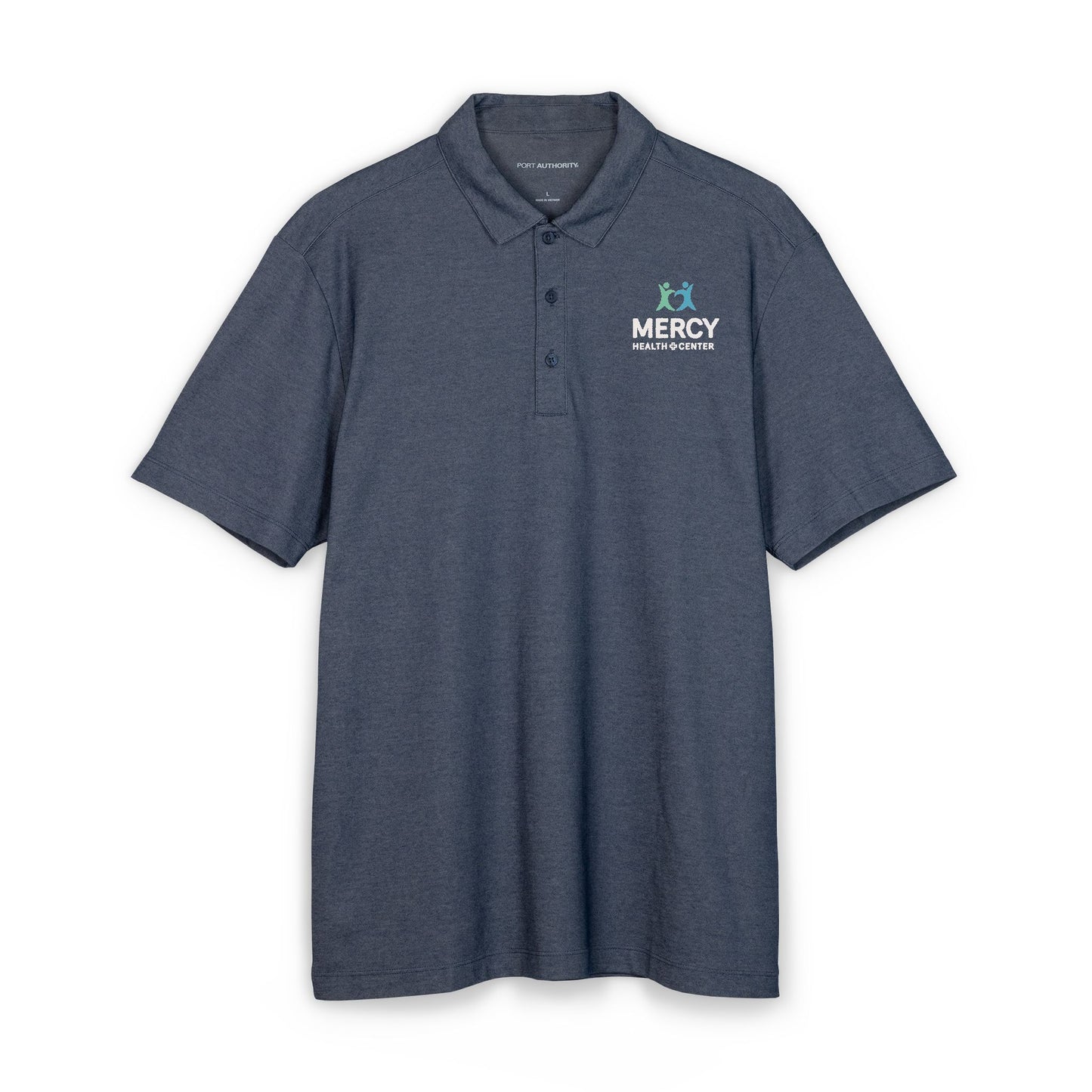 Men's Charcoal Embroidered Polo