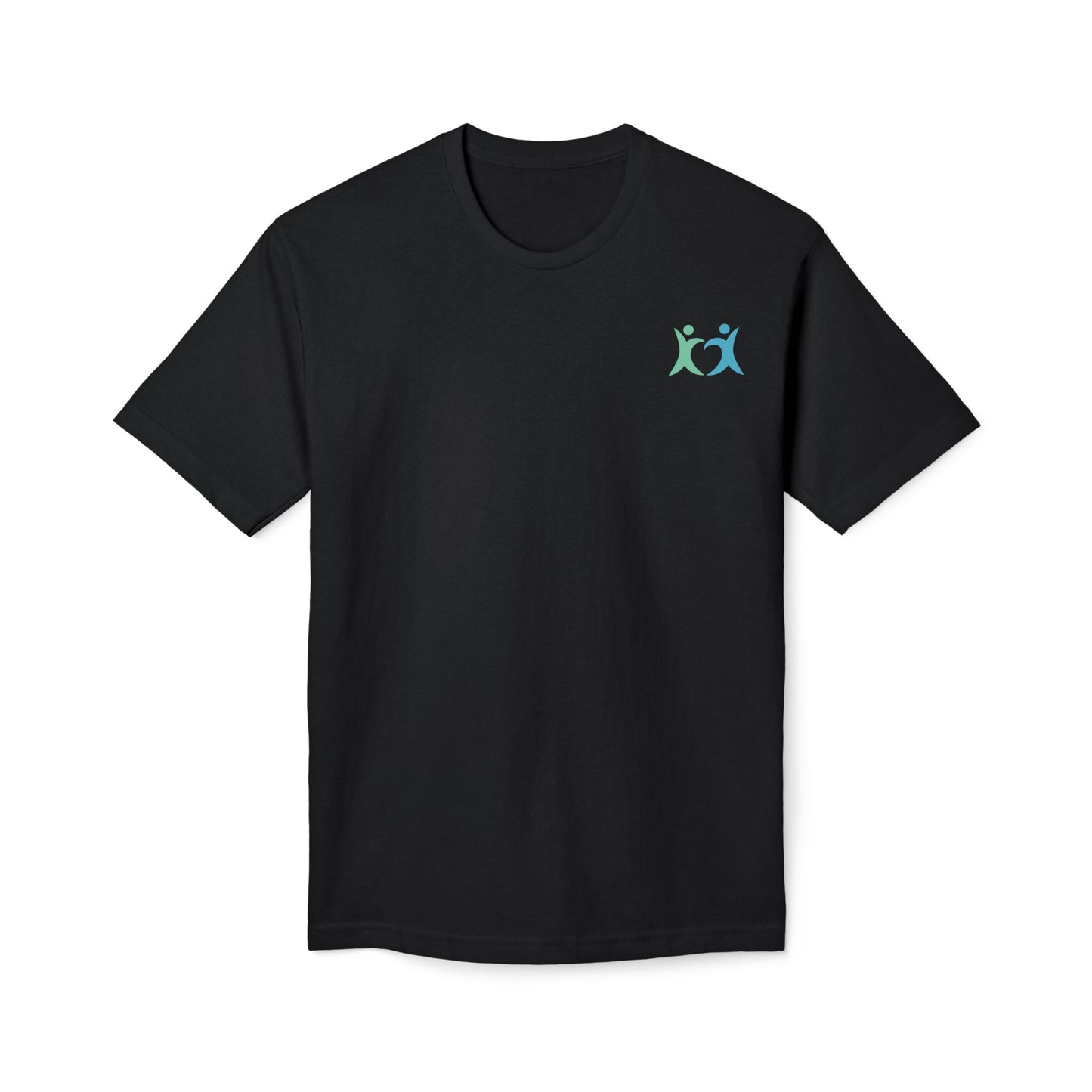 Design on back - Christian Cross T-Shirt — "Blessed are the merciful" Matthew 5:7 Faith Tee