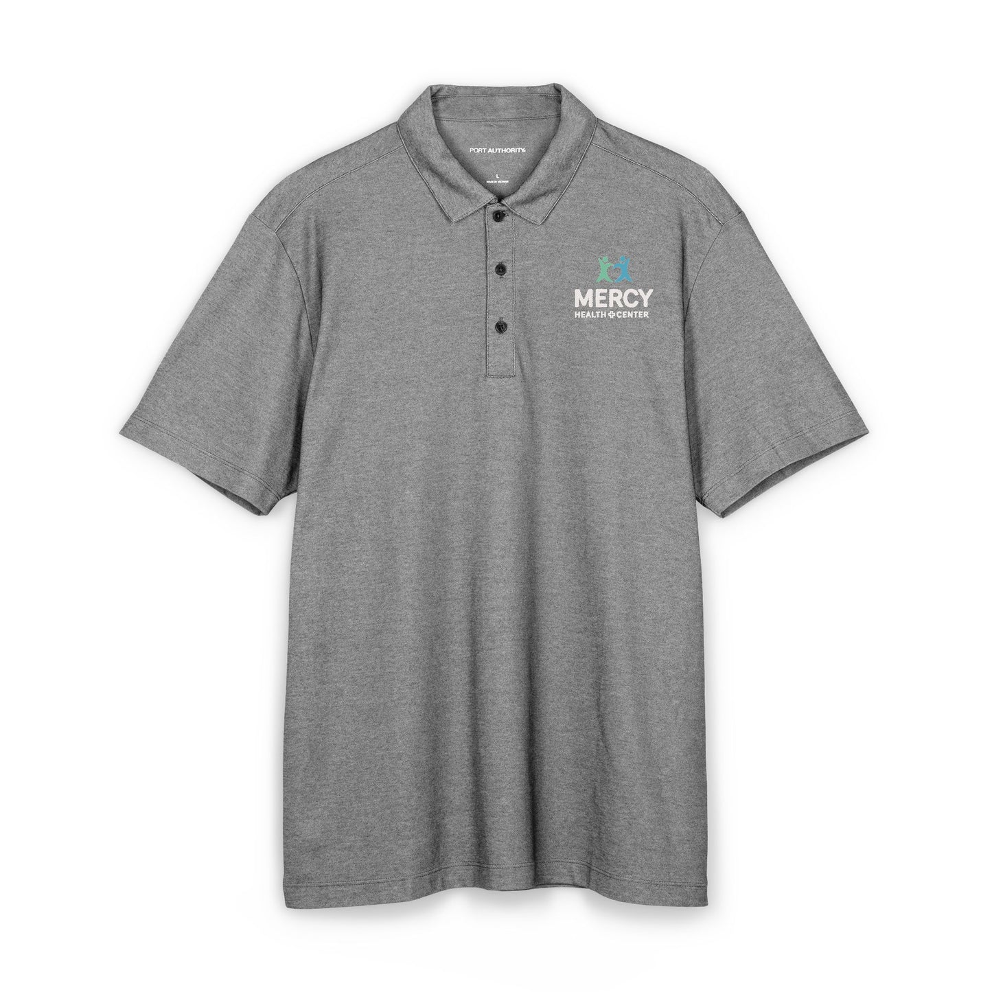 Men's Charcoal Embroidered Polo