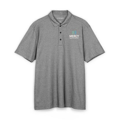 Men's Charcoal Embroidered Polo