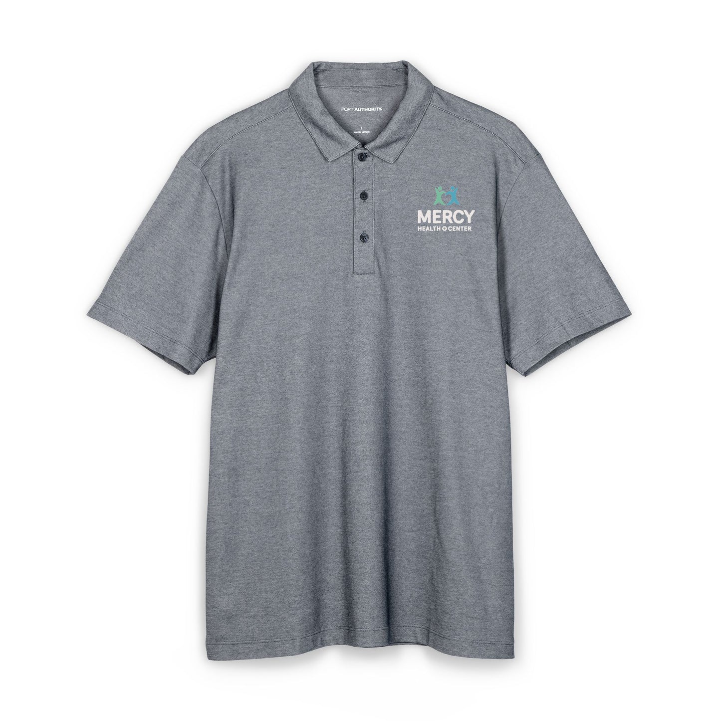 Men's Charcoal Embroidered Polo