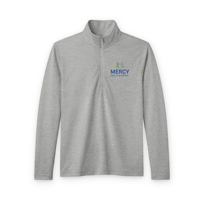 Men's Quarter-Zip Pullover — 'Adventure Awaits' Embroidered Performance Top