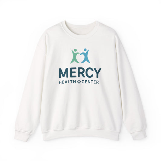 Mercy Health Center Logo Sweatshirt — Cozy Medical Clinic Crewneck