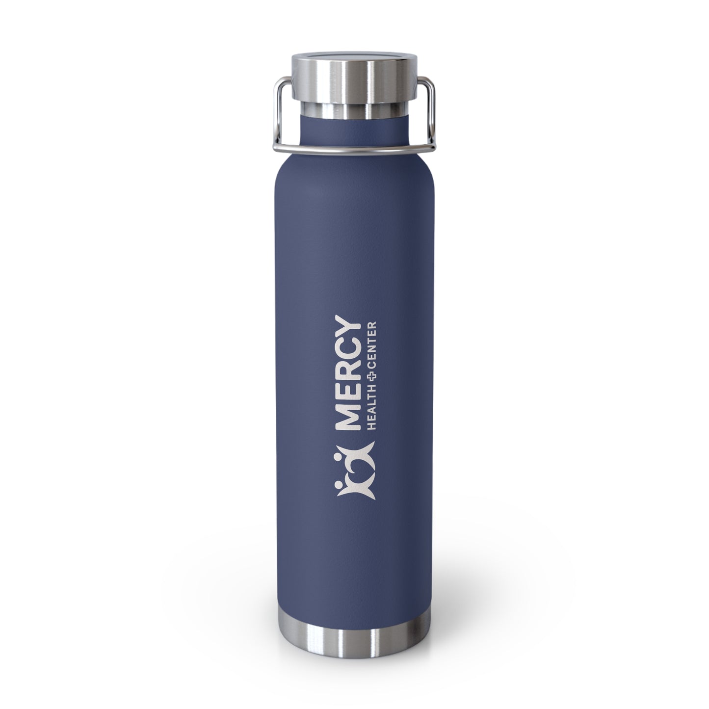 22oz Copper Vacuum Insulated Bottle — Mercy Health Center Logo Stainless Steel Water Bottle