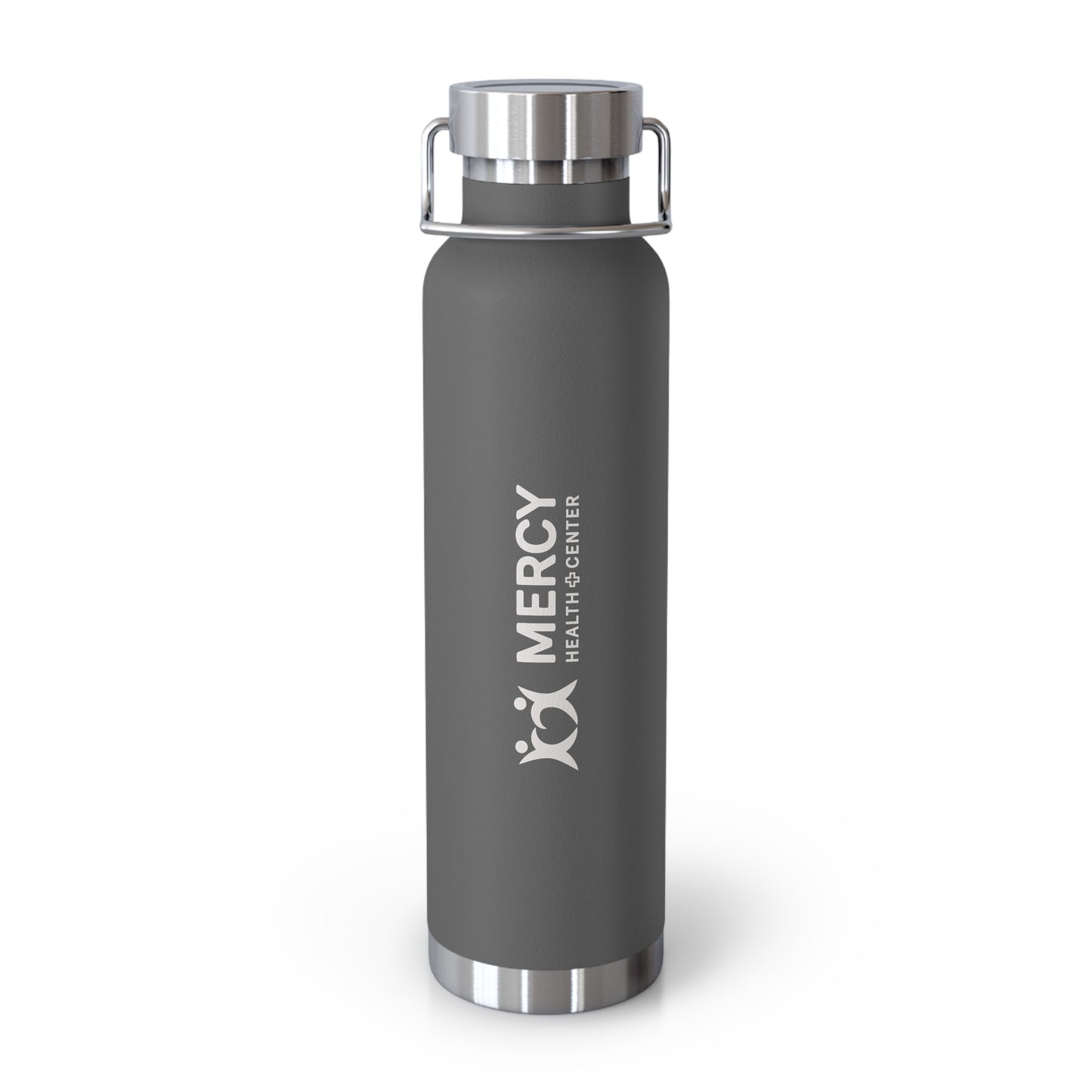22oz Copper Vacuum Insulated Bottle — Mercy Health Center Logo Stainless Steel Water Bottle