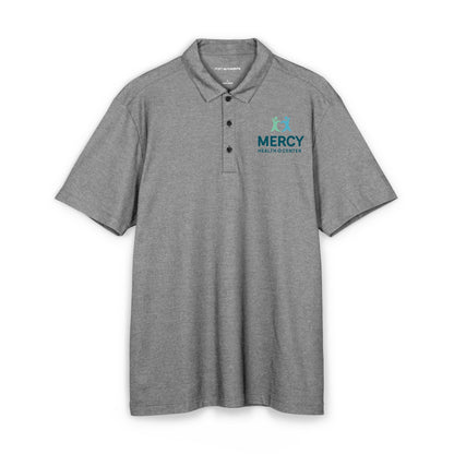 Men's Charcoal Embroidered Polo
