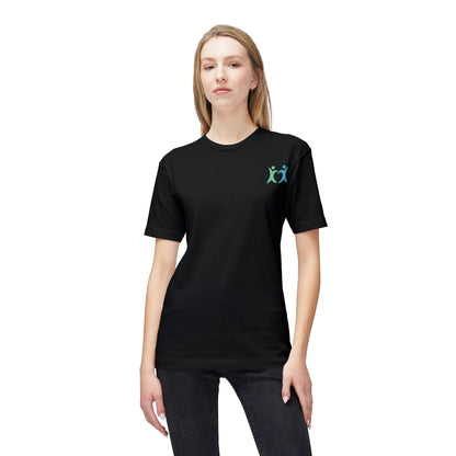 Design on back - Christian Cross T-Shirt — "Blessed are the merciful" Matthew 5:7 Faith Tee