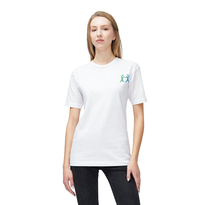Design on back - Christian Cross T-Shirt — "Blessed are the merciful" Matthew 5:7 Faith Tee