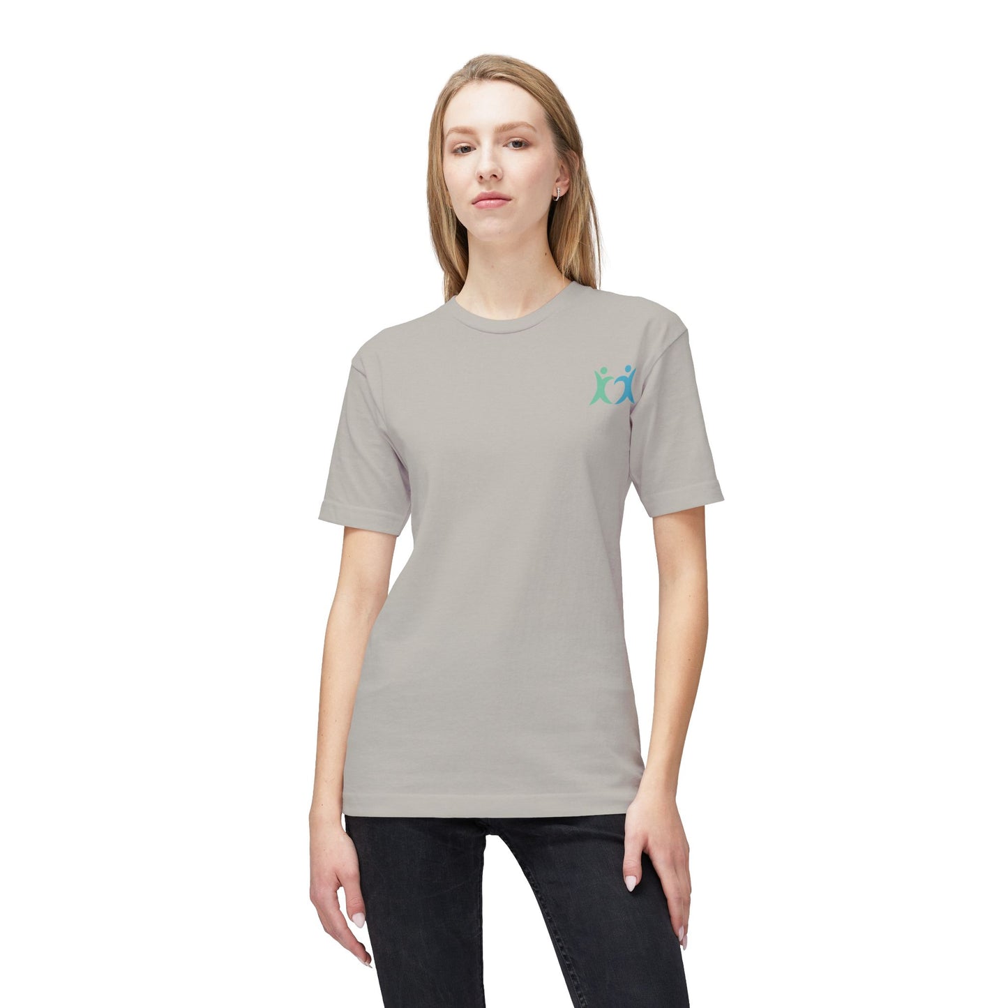 Design on back - Christian Cross T-Shirt — "Blessed are the merciful" Matthew 5:7 Faith Tee