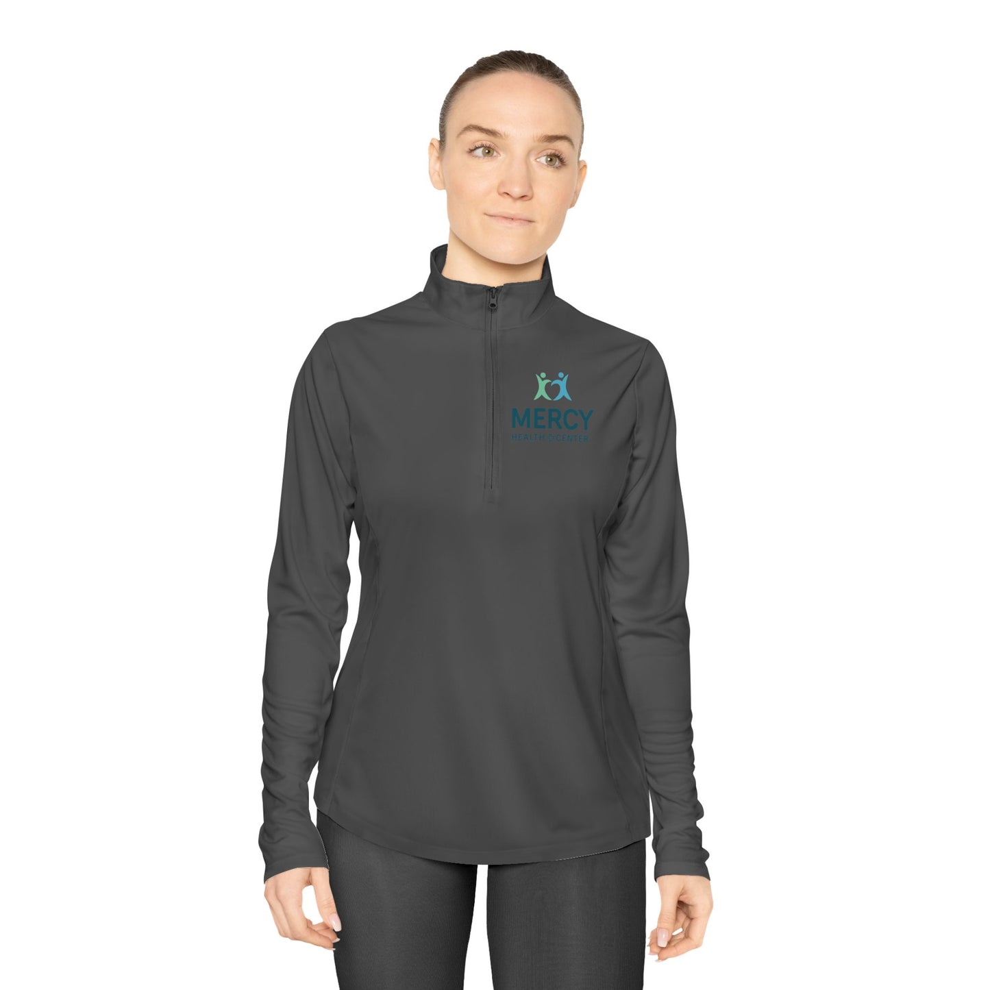 Ladies Quarter-Zip Pullover — Mercy Health Logo Performance Top