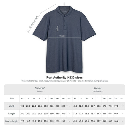 Men's Charcoal Embroidered Polo