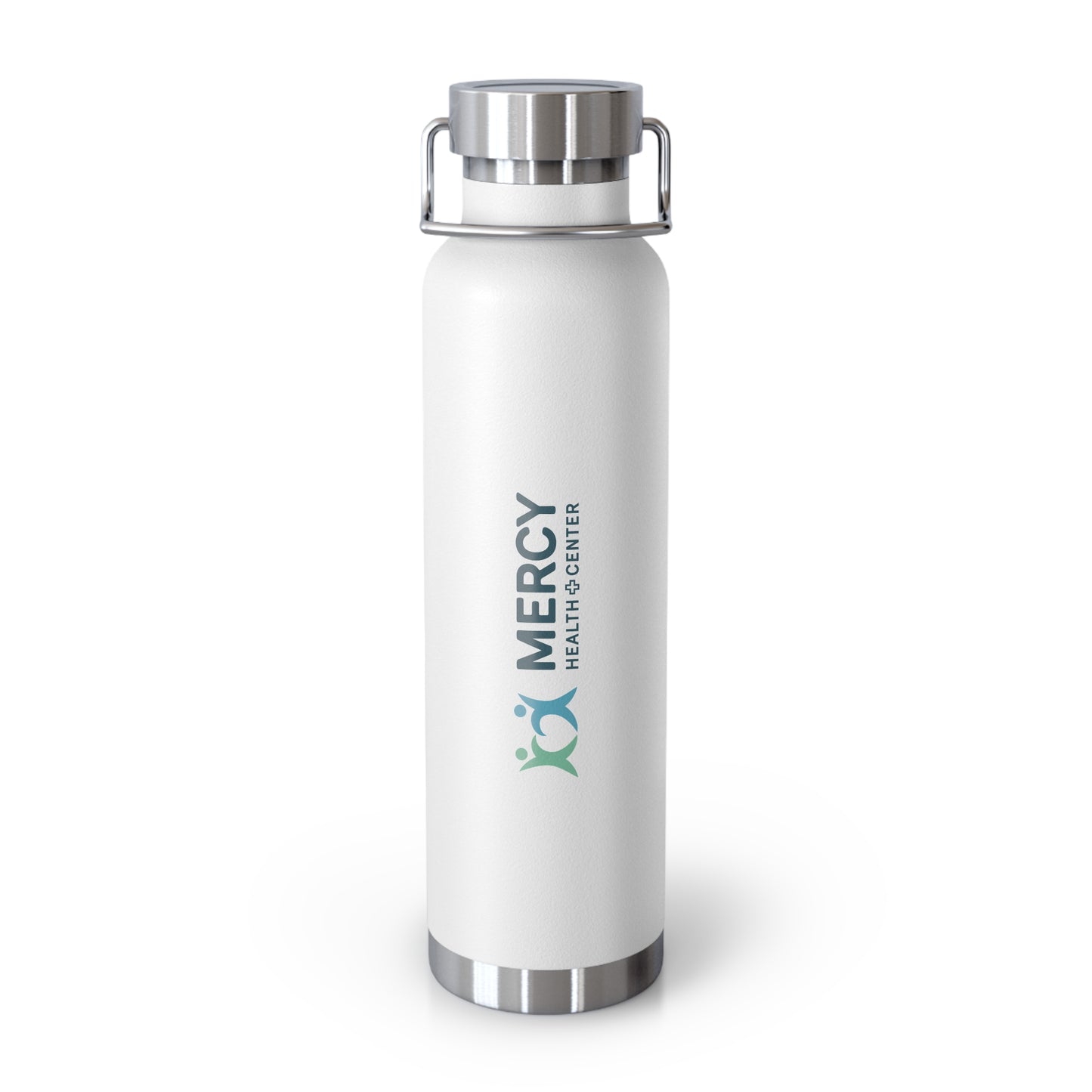 22oz Copper Vacuum Insulated Bottle — Mercy Health Center Logo Stainless Steel Water Bottle